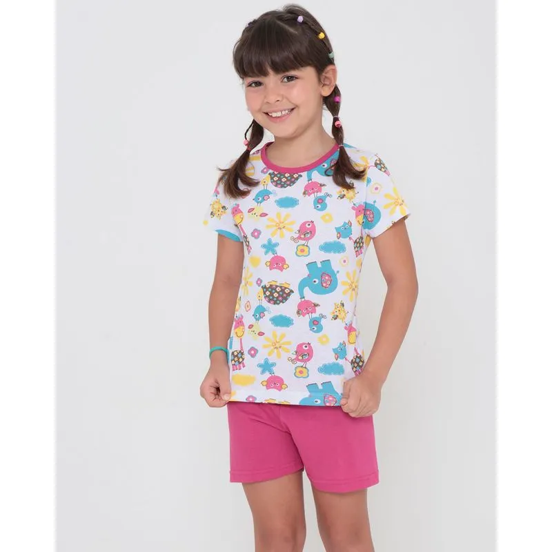 Pijama Infantil Estampa Bichinhos Branco 8