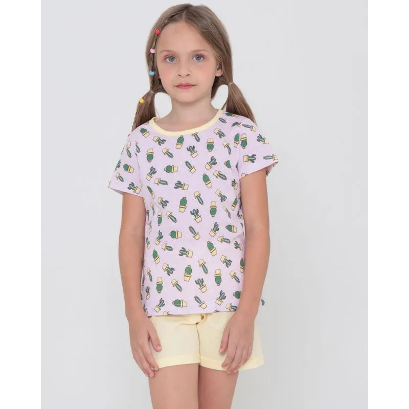 Pijama Infantil Estampa Cactos Rosa 8