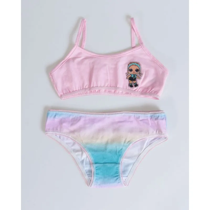 Conjunto Calcinha e Sutiã Infantil LOL Surprise Rosa Claro 8