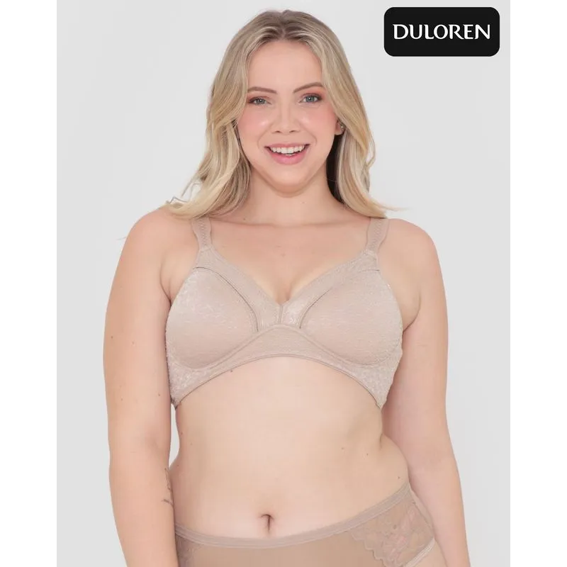 Sutiã Duloren Sem Bojo Nordic Plus Size Bege Claro 46