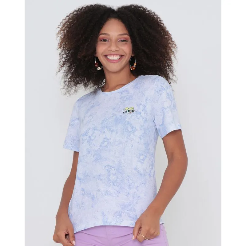 Camiseta Tie Dye Lindinha Meninas Superpoderosas Branca M