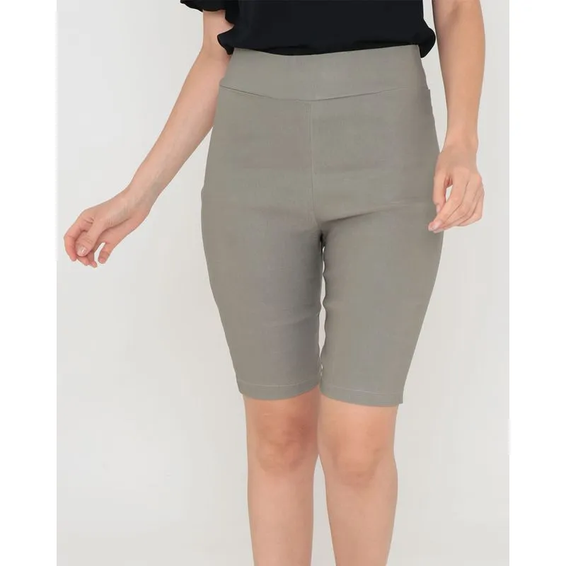 Bermuda Feminina Bengaline Cinza GG