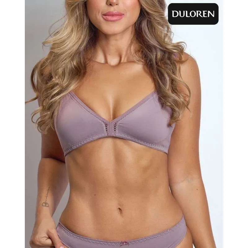 Sutiã Duloren Sem Bojo Com Base Lilás GG