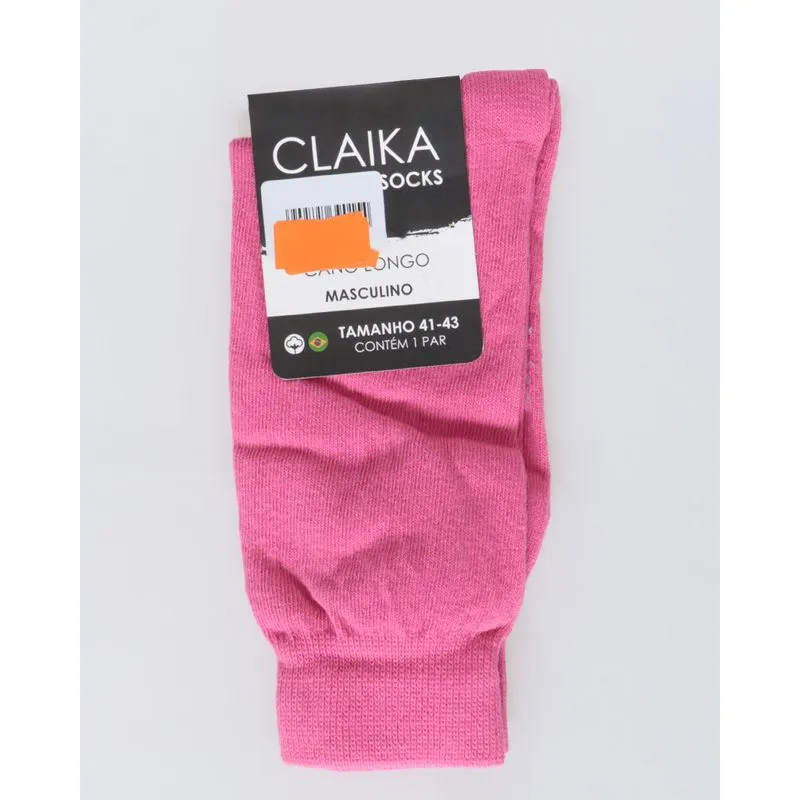 Meia Masculina Cano Longo Rosa 37 A 43