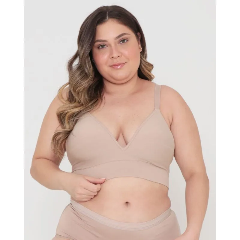 Sutiã Plus Size Com Base Bojo Soft Cavado Trifil Bege 50