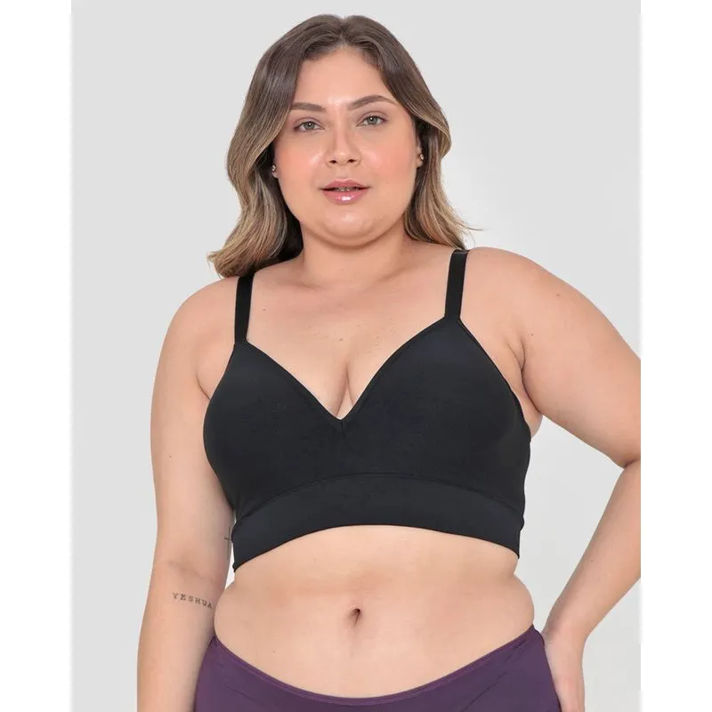 Sutiã Plus Size Com Base Bojo Soft Cavado Trifil Preto 52