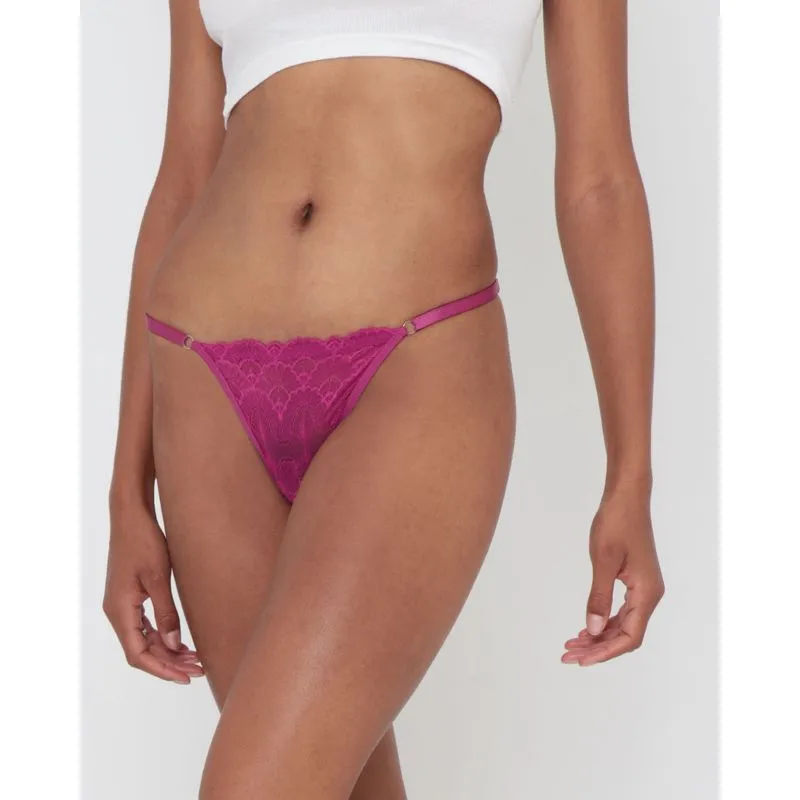 Calcinha String Renda Fio Dental Rosa G