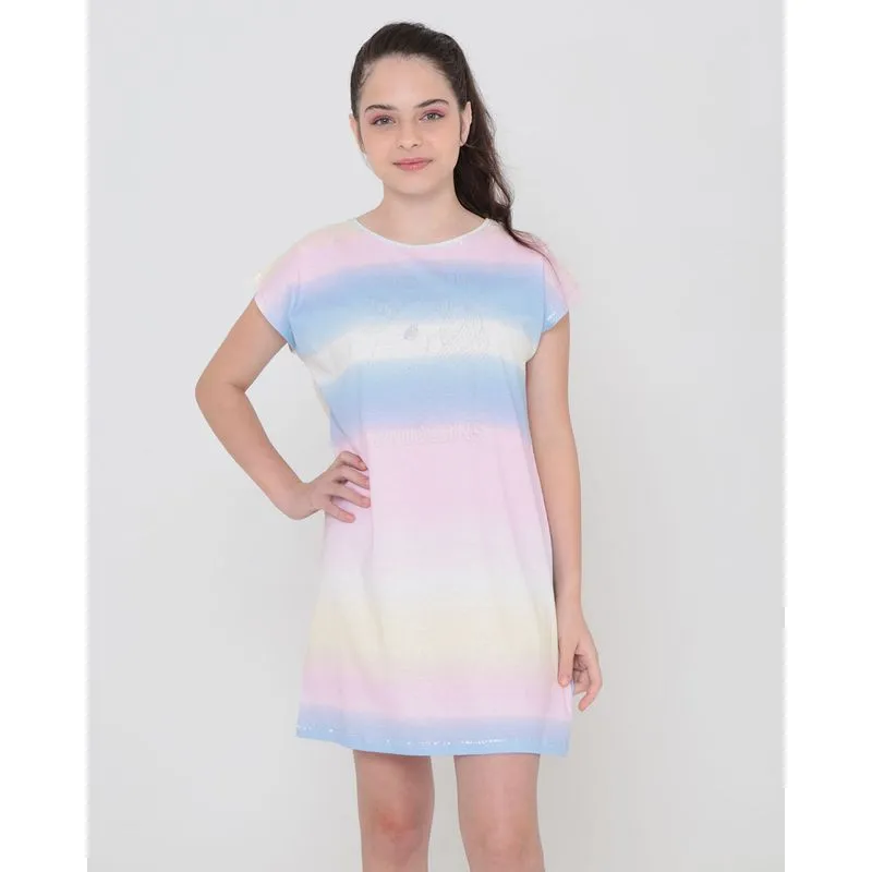 Camisola Juvenil Estampa Unicórnio Degradê Rosa 14
