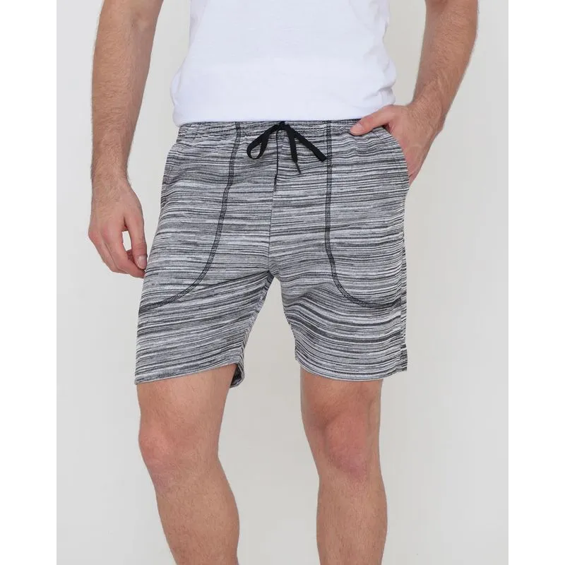 Bermuda Moletinho Masculina Estampa Rajada Cinza G