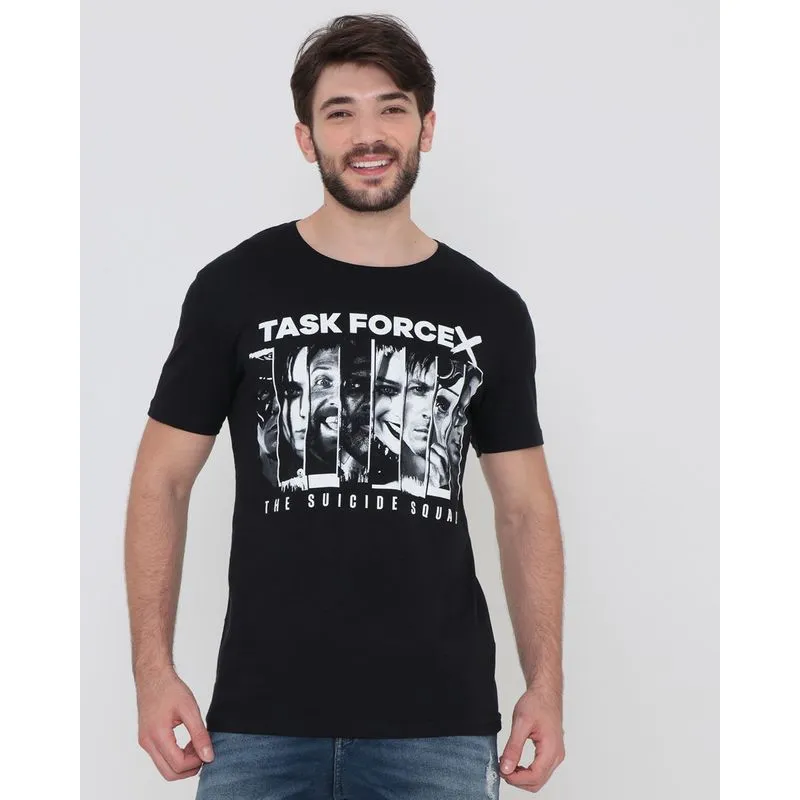 Camiseta Masculina Estampa Esquadrão Suicida Preta M