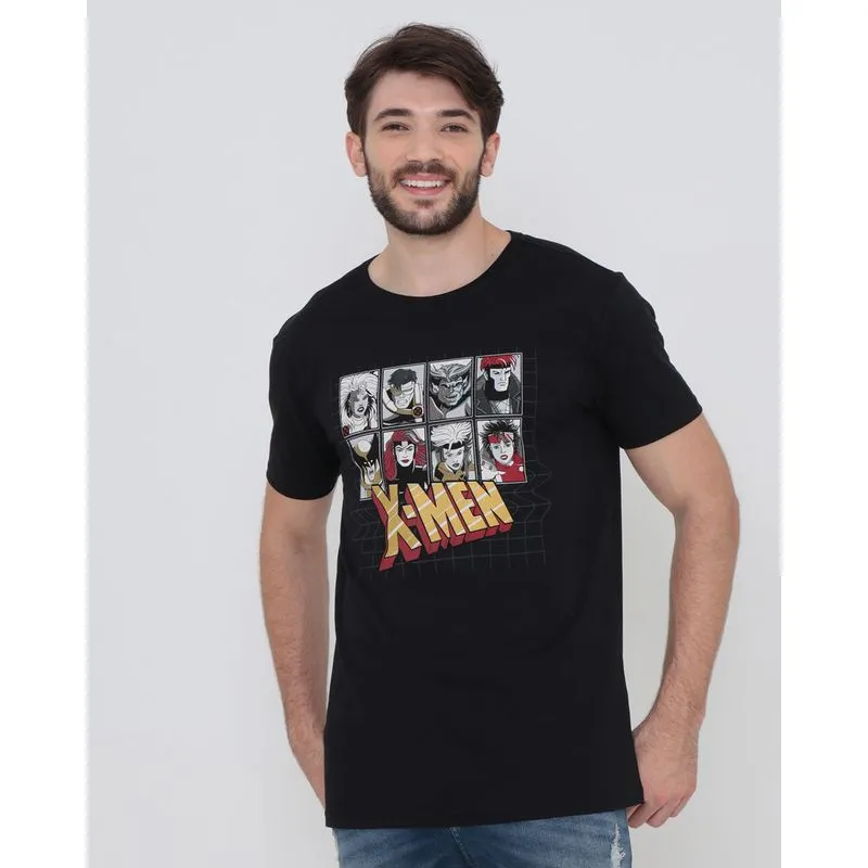 Camiseta Masculina Algodão Marvel X-Men Preta G