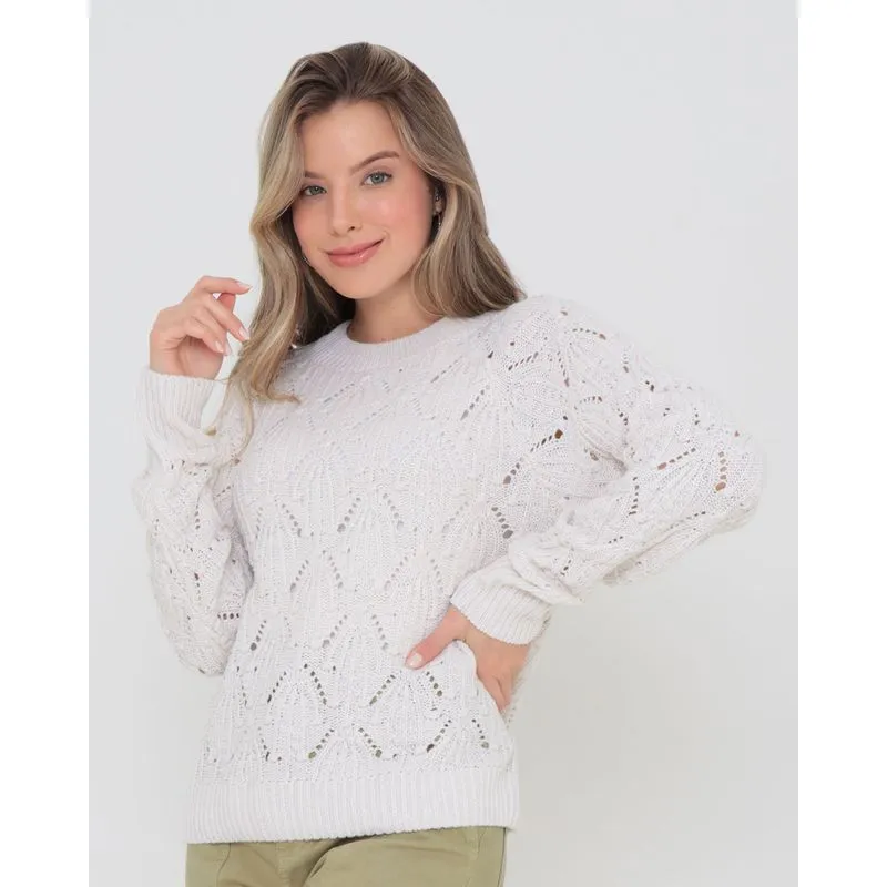 Suéter Feminino Tricô Off White G