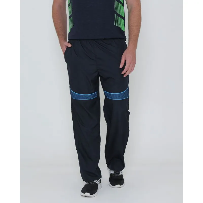 Calça Masculina Esportiva Recorte Com Tela Azul Marinho GG