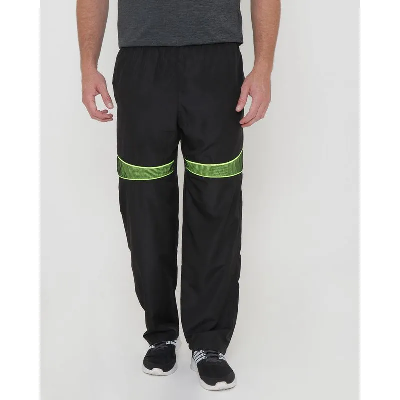 Calça Masculina Esportiva Recorte Com Tela Preta P