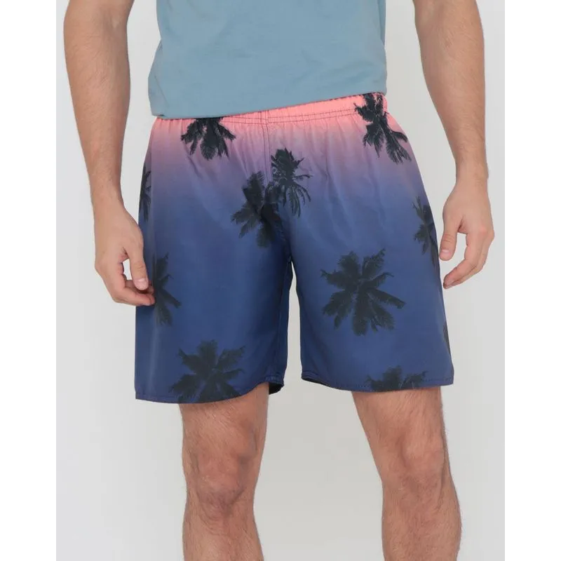 Bermuda Surf Masculina Estampa Coqueiros Azul Marinho GG