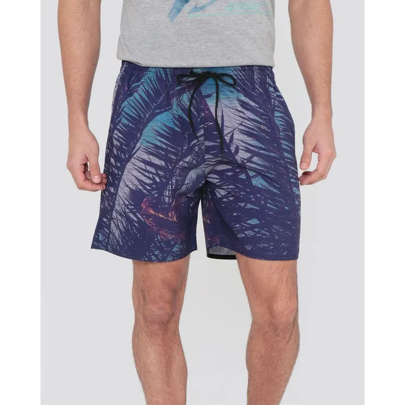 Bermuda Masculina Surf Estampa Floral Lilás P