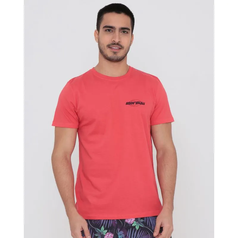 Camiseta Surf Manga Curta Estampada Mormaii Coral M