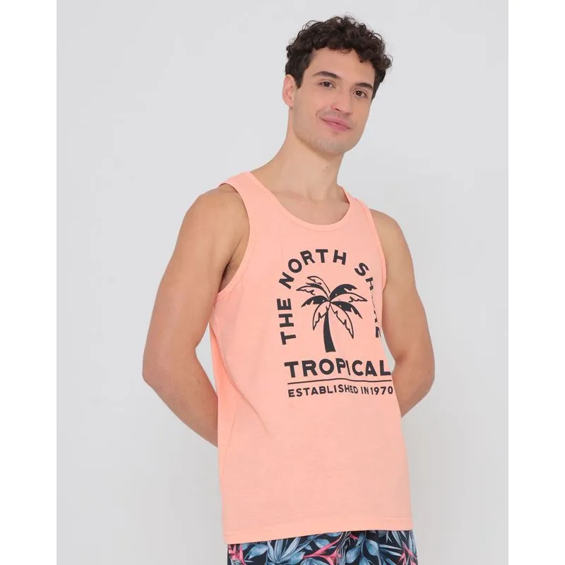 Regata Masculina Surf Estampa Tropical Laranja M