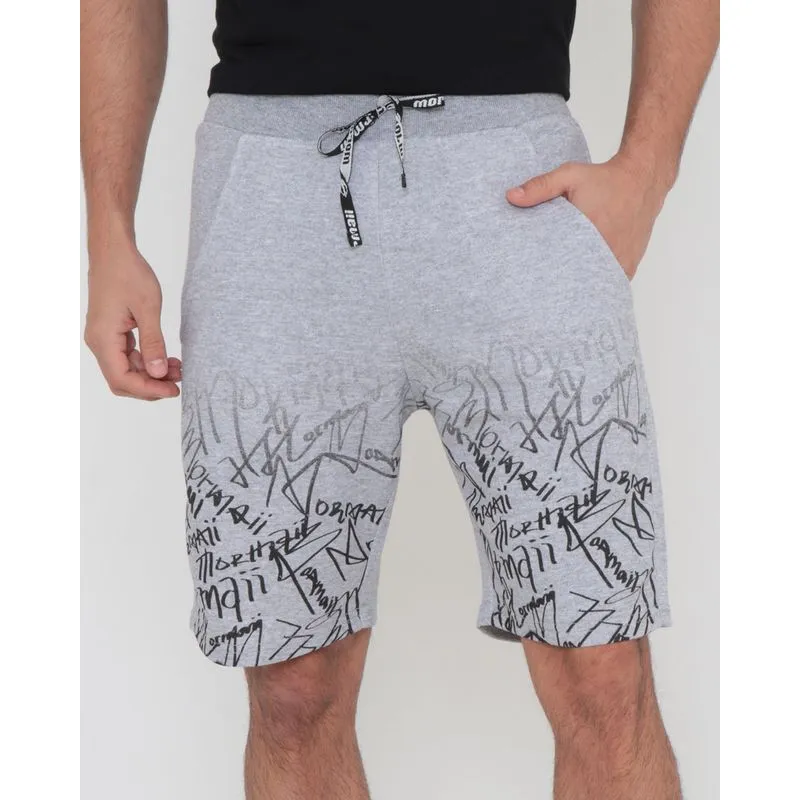 Bermuda Moletinho Mormaii Masculina Estampa Grafite Cinza Claro M