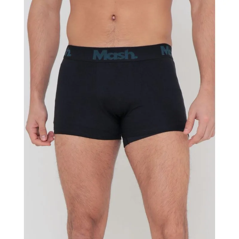 Cueca Boxer Algodão Lisa Preta G