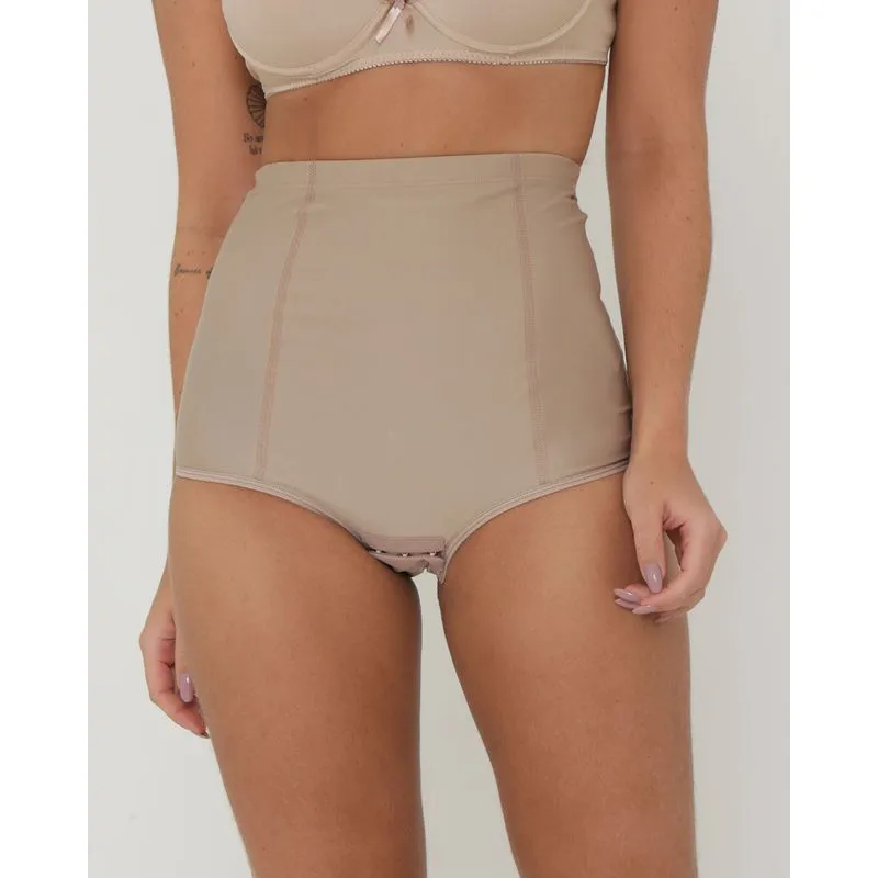 Cinta Modeladora Abdominal Com Abertura Bege Claro 42