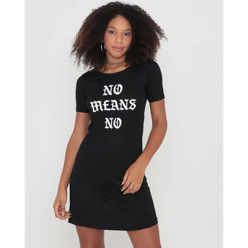 Vestido Curto Estampa Frontal Preto G