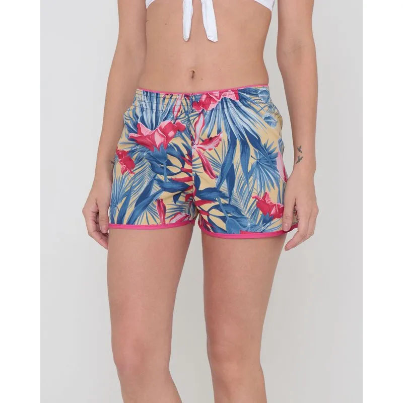 Short Praia Feminino Estampa Floral Rosa M