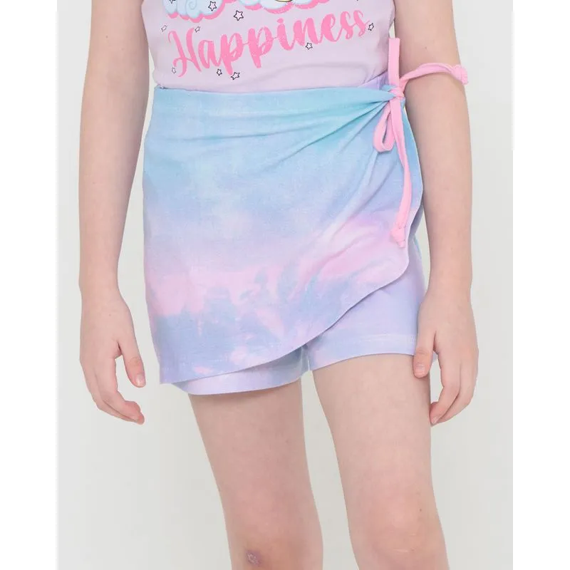 Short Saia Infantil Tie Dye Rosa 6