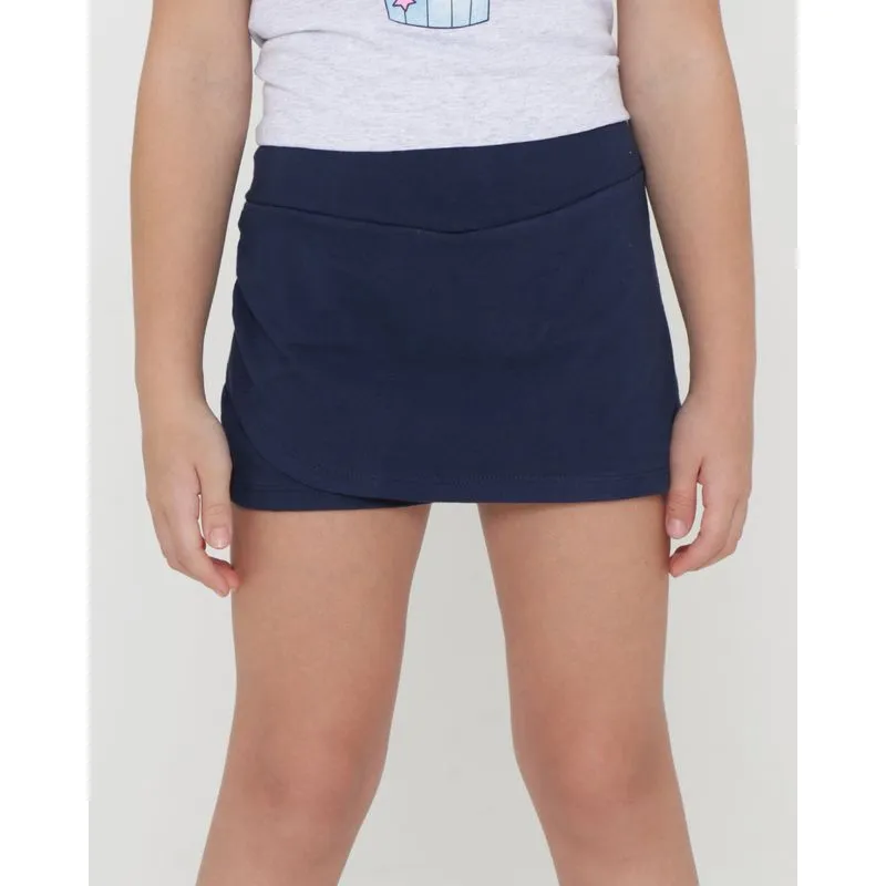 Short Saia Infantil Azul Marinho 4