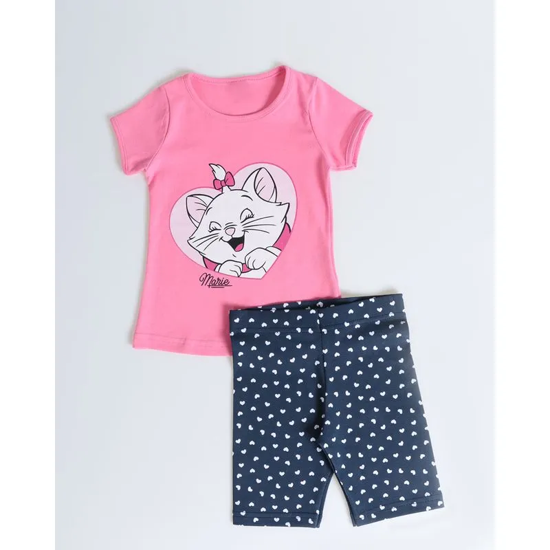 Conjunto Bebê Gata Marie Disney Rosa Claro 3