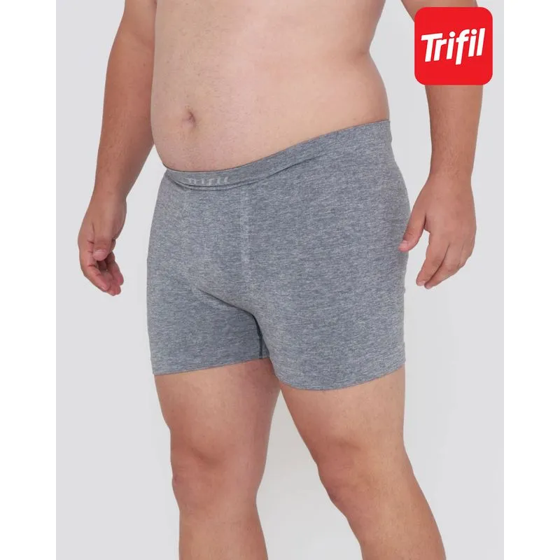 Cueca Boxer Sem Costura Plus Size Trifil Cinza G1