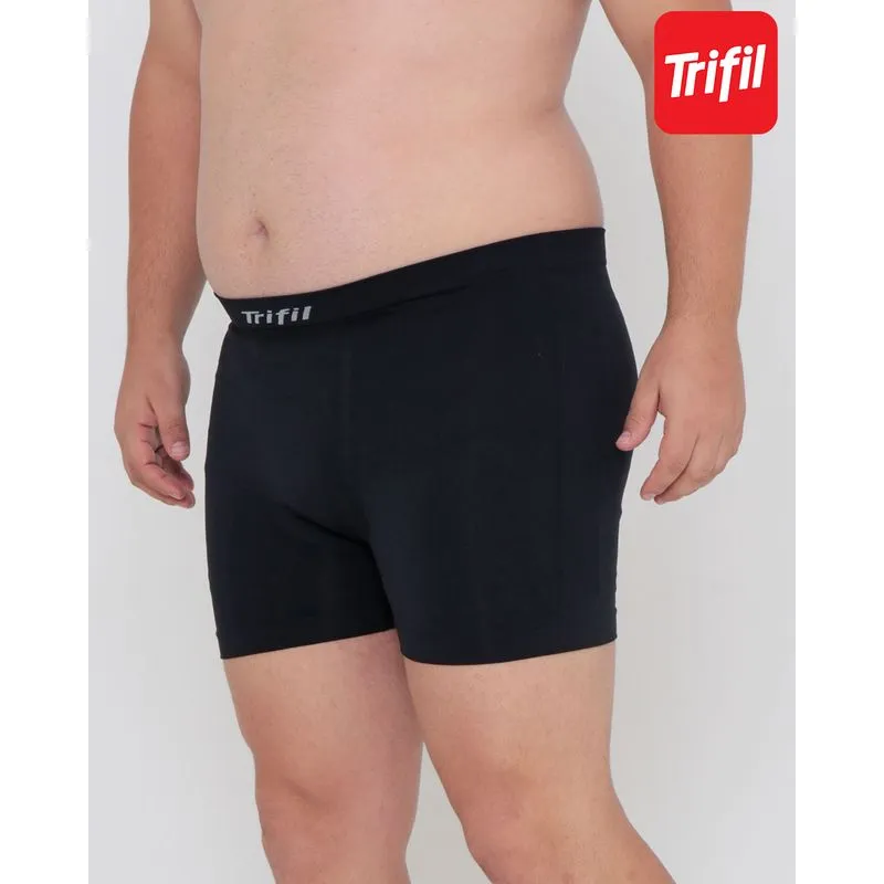 Cueca Boxer Sem Costura Plus Size Trifil Preta G3