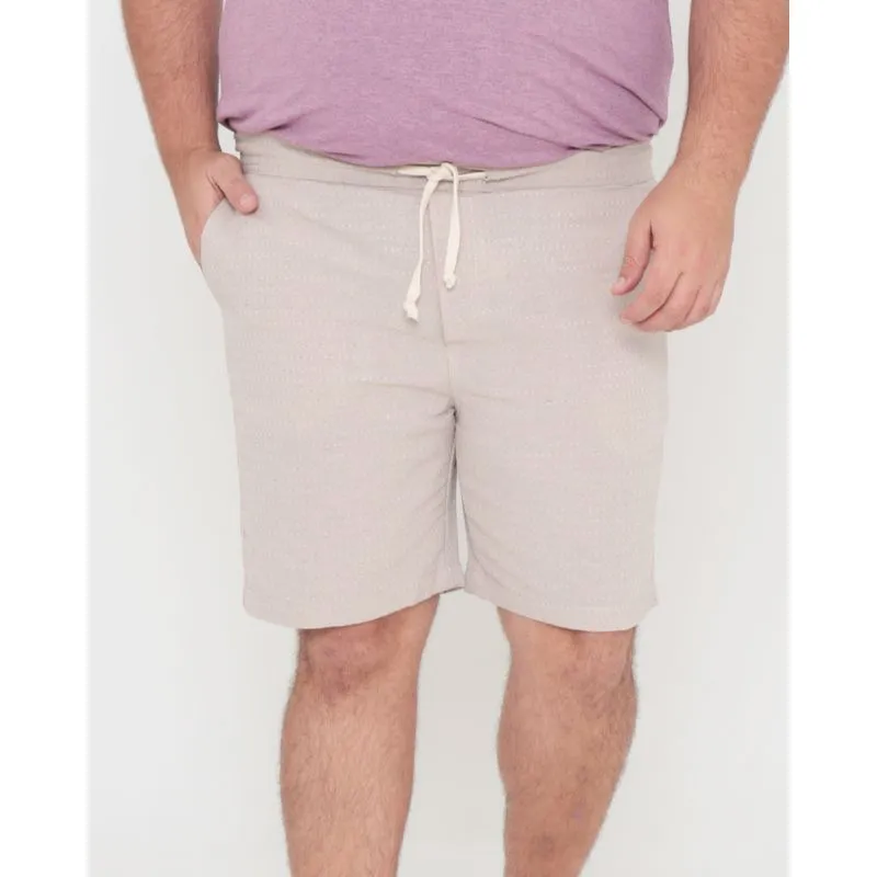 Short Sarja Masculino Plus Size Bege Claro 48