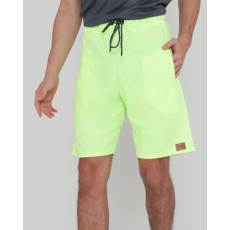 Bermuda Moletom Masculina Lisa Neon Verde GG