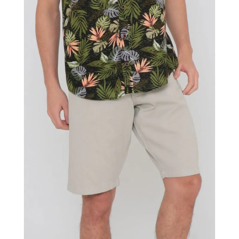 Bermuda Masculina Sarja Reta Lisa Bege Claro 44