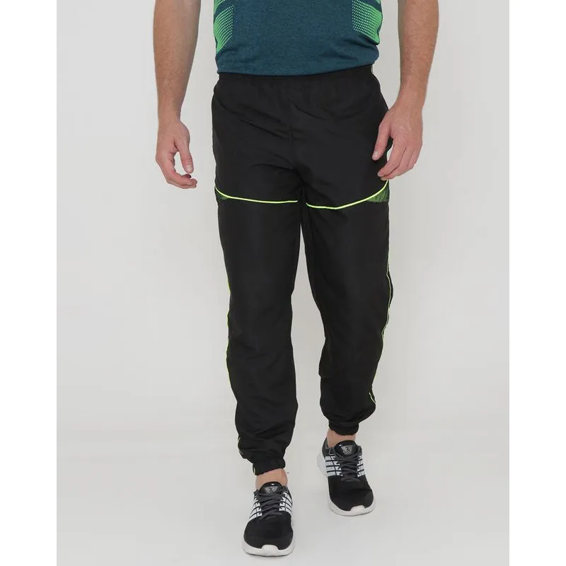 Calça Masculina Esportiva Recortes Jogger Preta G