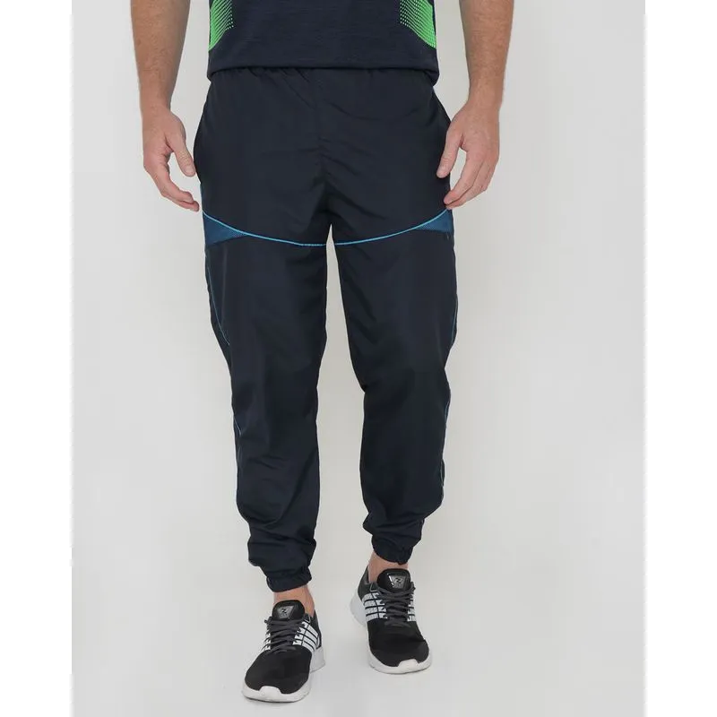 Calça Masculina Esportiva Recortes Jogger Azul Marinho P
