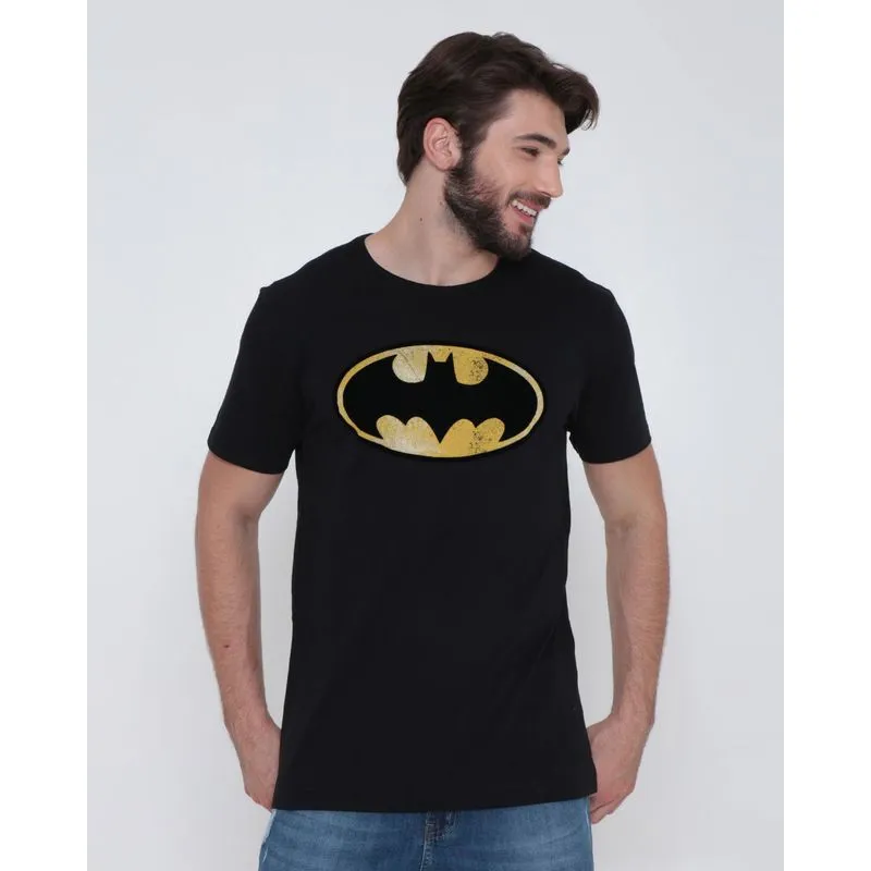Camiseta Masculina Batman Liga da Justiça Preta P