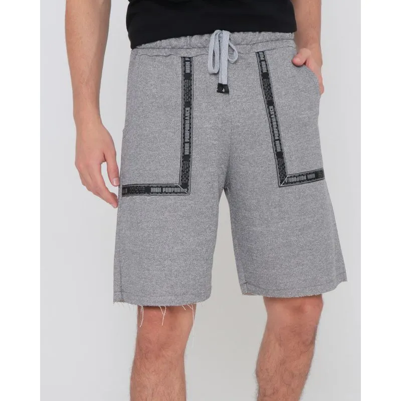 Bermuda Masculina Moletinho Com Cordão Cinza P