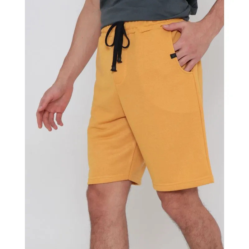 Bermuda Moletom Masculina Lisa Mostarda G