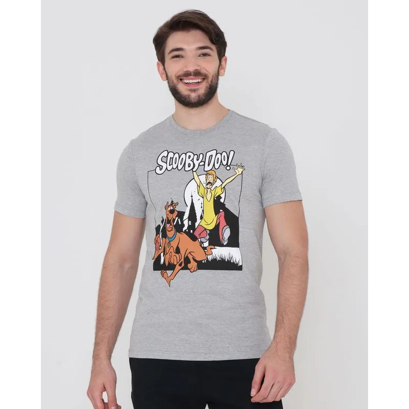 Camiseta Estampa Scooby-Doo Warner Cinza Claro G