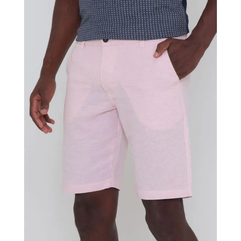 Bermuda Sarja Masculina Rosa Claro 40