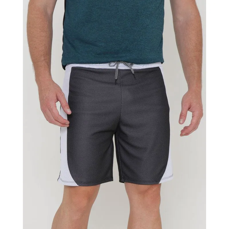 Bermuda Esportiva Masculina Malha Recorte Preta GG