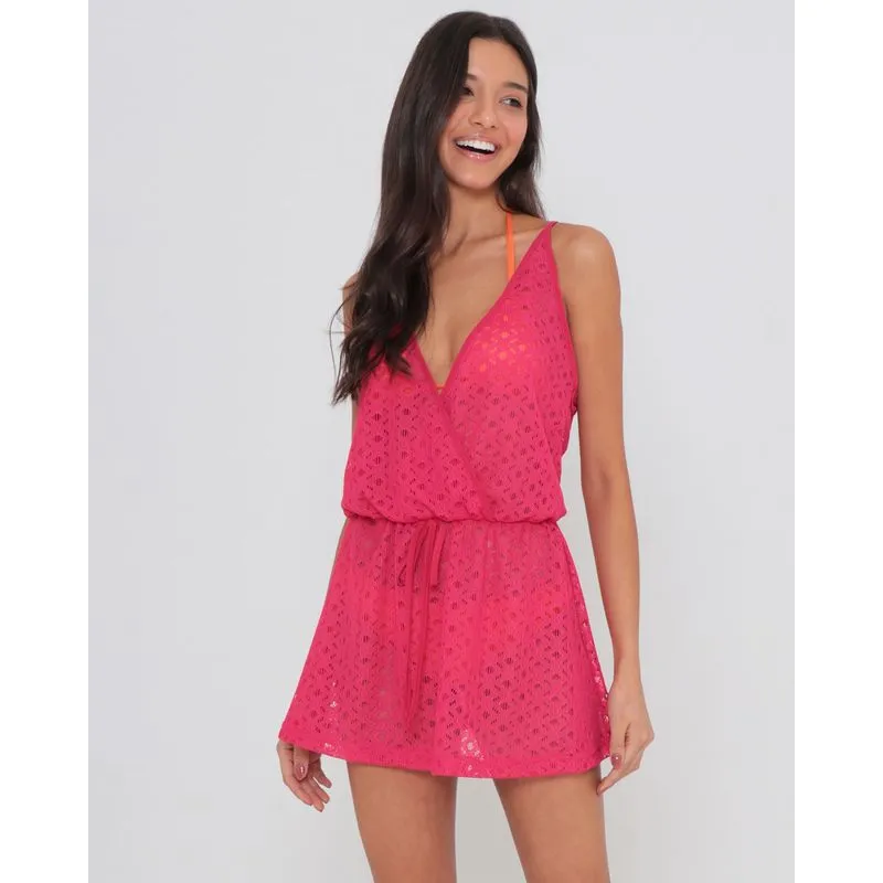 Saída de Praia Alcinha Renda Rosa P