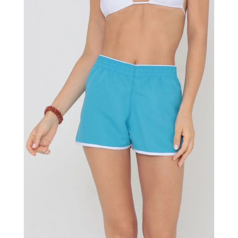 Short Feminino Praia Liso Azul M