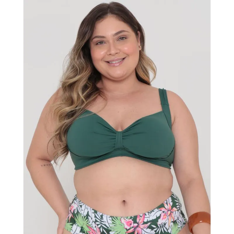 Biquíni Plus Size Top Com Bojo Verde 50