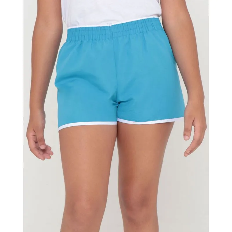 Short Feminino Praia Liso Azul GG