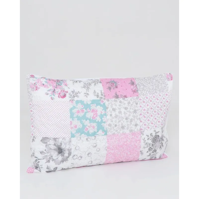 Porta Travesseiro Arte e Cazza Floral Branco UN
