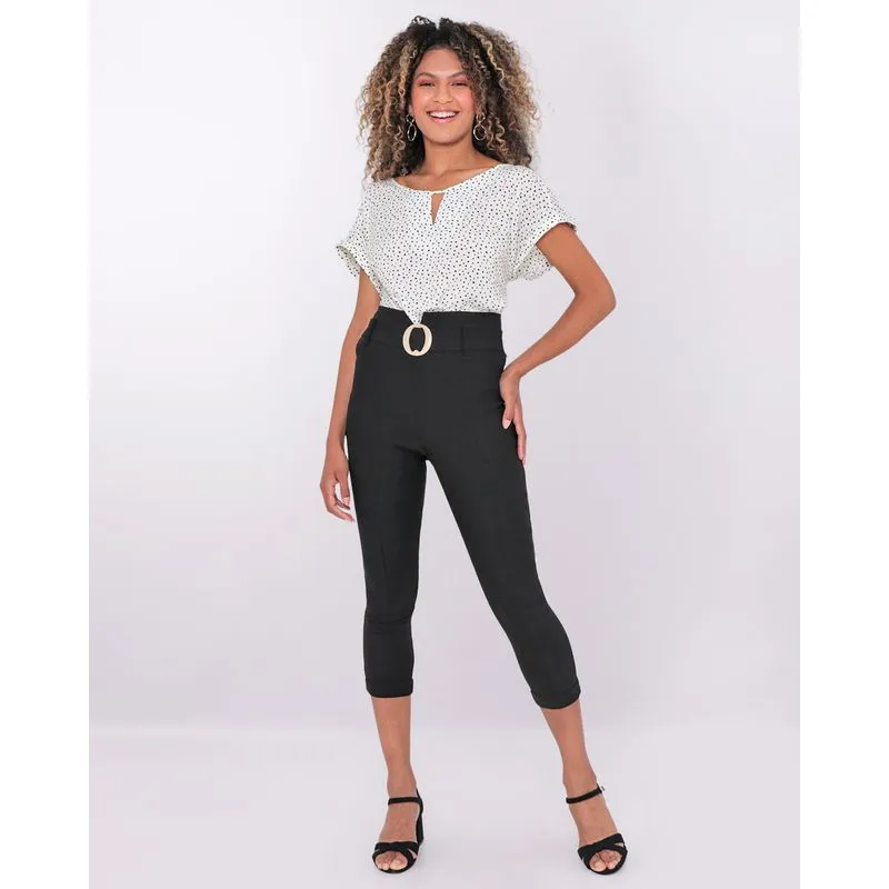 Calça Feminina Bengaline Clochard Preta G