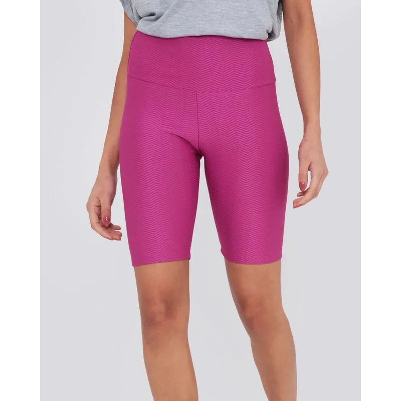 Bermuda Feminina Fitness Ciclista Texturizada Rosa GG